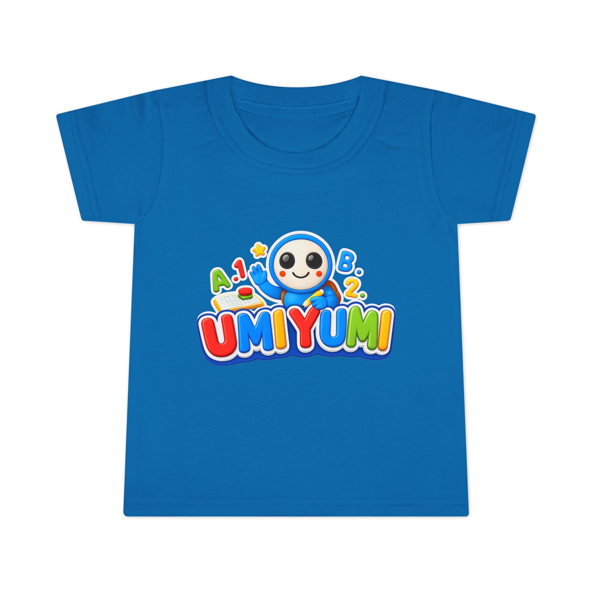 Toddler T-Shirt — Colorful 'UMIYUMI' Cartoon Character Kids Tee (ABC 123)