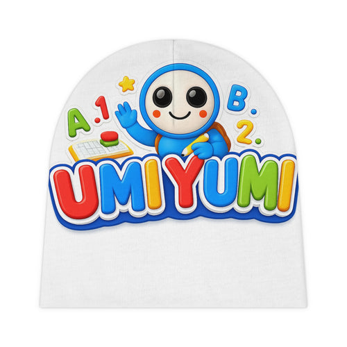 Baby Beanie — Colorful 'UMIYUMI' Cartoon Infant Hat (ABC, A1 Playful Design)
