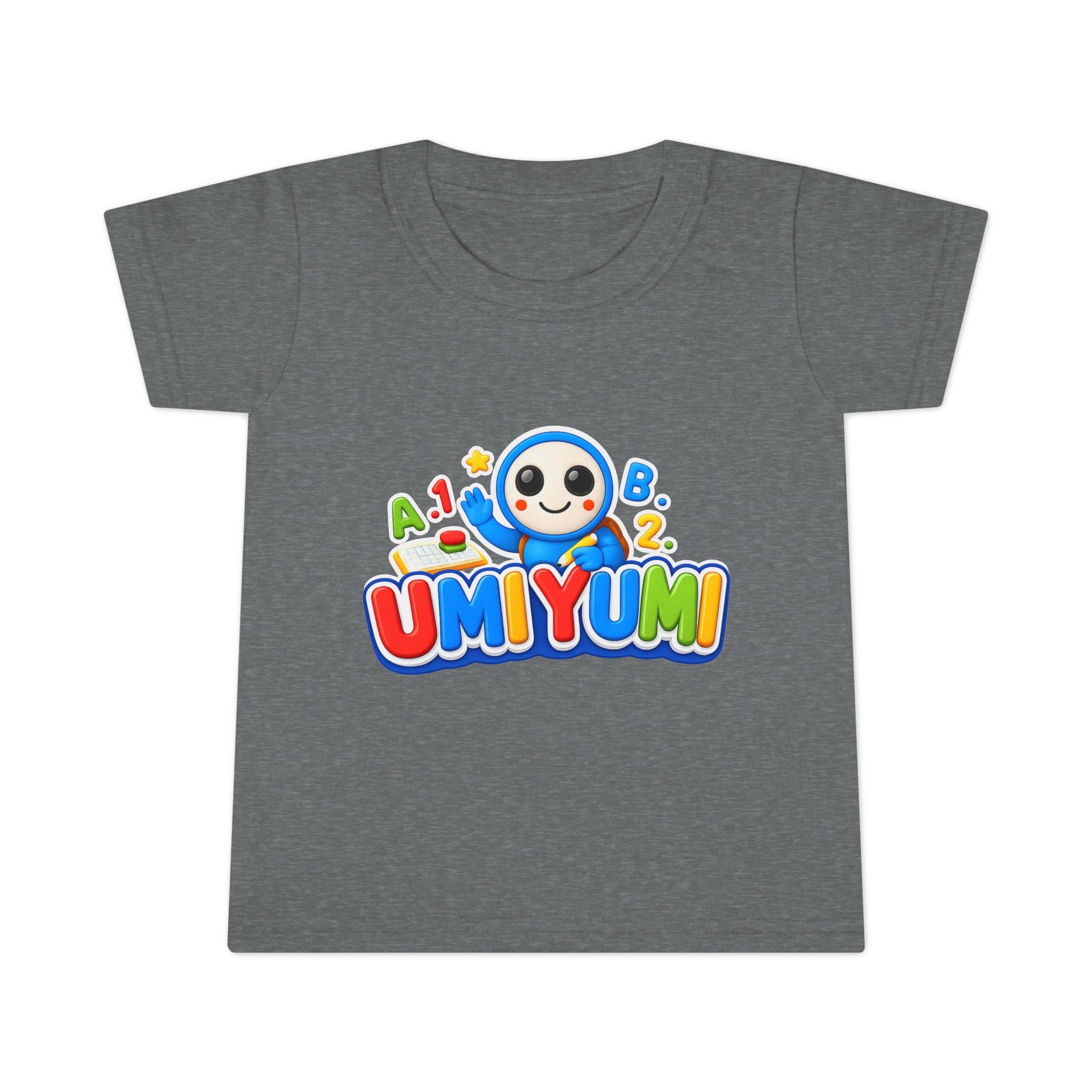 Toddler T-Shirt — Colorful 'UMIYUMI' Cartoon Character Kids Tee (ABC 123)