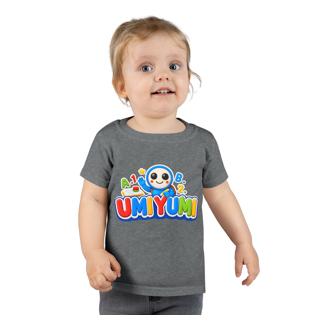 Toddler T-Shirt — Colorful 'UMIYUMI' Cartoon Character Kids Tee (ABC 123)