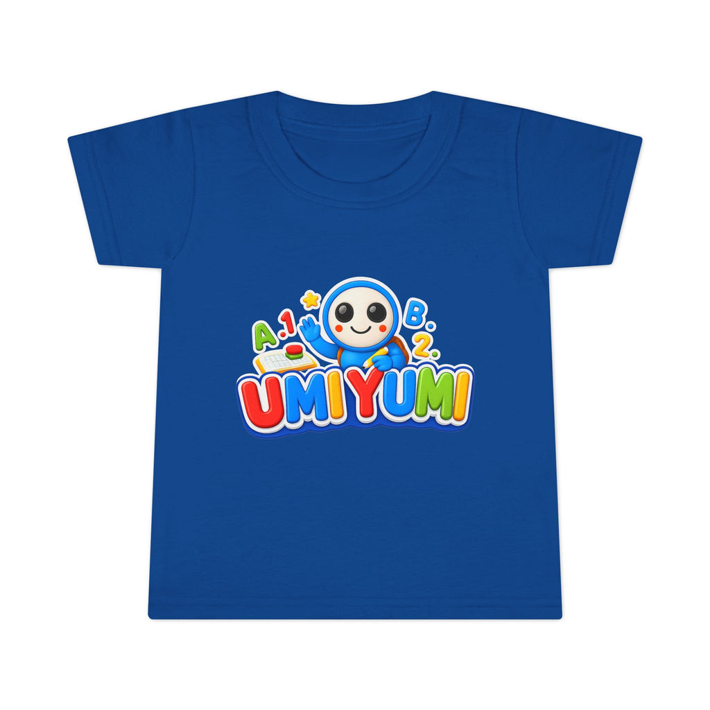 Toddler T-Shirt — Colorful 'UMIYUMI' Cartoon Character Kids Tee (ABC 123)