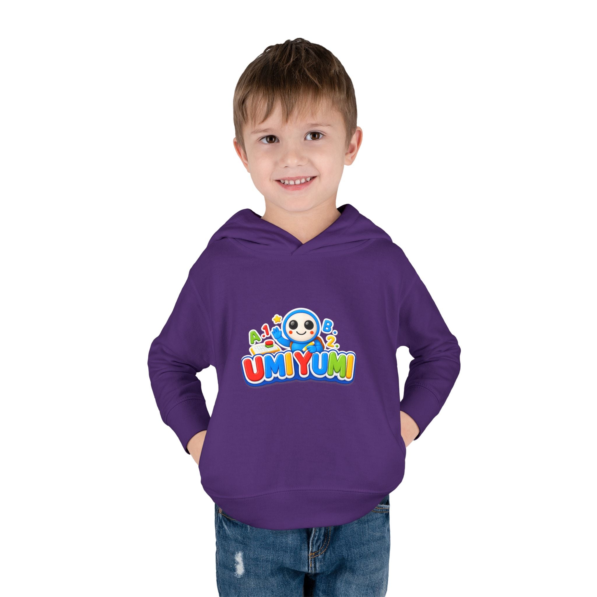 Toddler Hoodie - Colorful 'UMIYUMI' Panda Logo Pullover