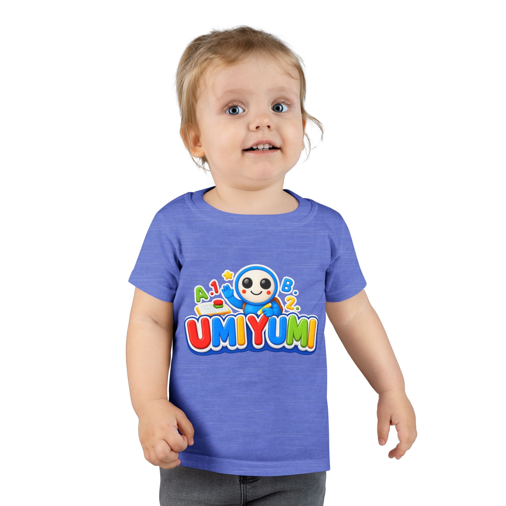 Toddler T-Shirt — Colorful 'UMIYUMI' Cartoon Character Kids Tee (ABC 123)