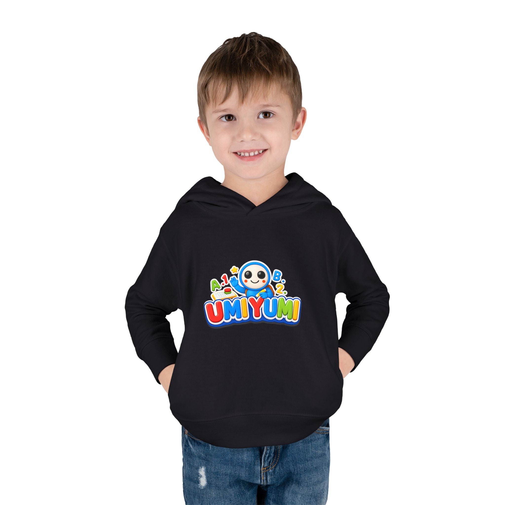 Toddler Hoodie - Colorful 'UMIYUMI' Panda Logo Pullover