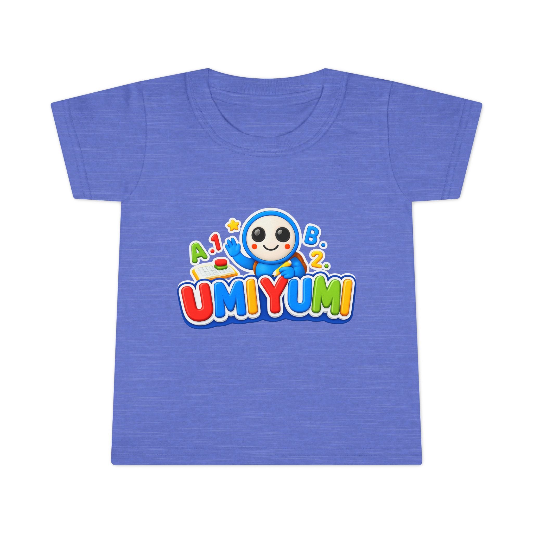 Toddler T-Shirt — Colorful 'UMIYUMI' Cartoon Character Kids Tee (ABC 123)