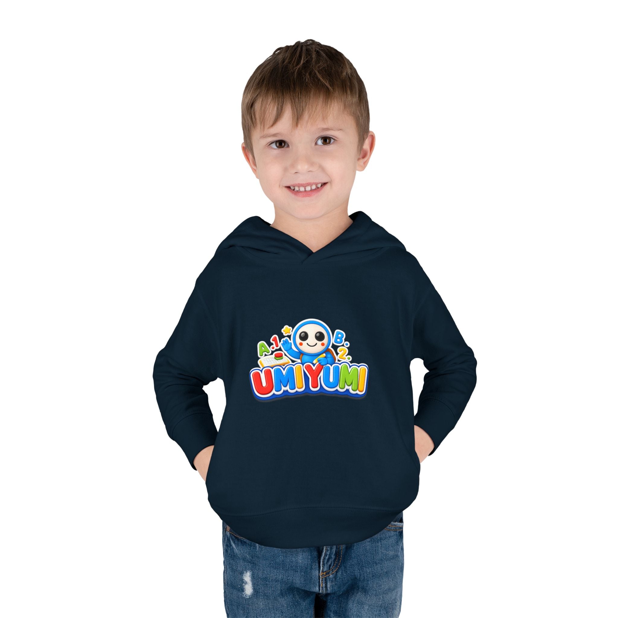 Toddler Hoodie - Colorful 'UMIYUMI' Panda Logo Pullover