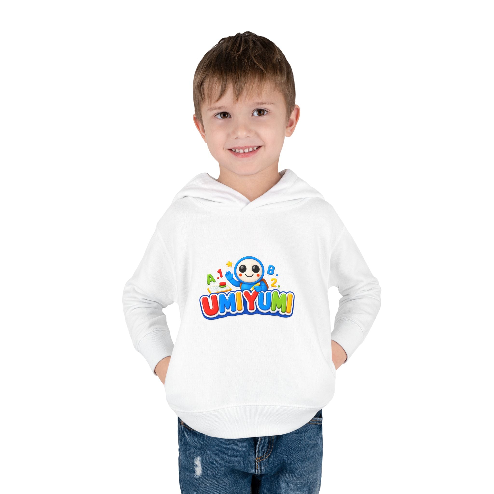 Toddler Hoodie - Colorful 'UMIYUMI' Panda Logo Pullover
