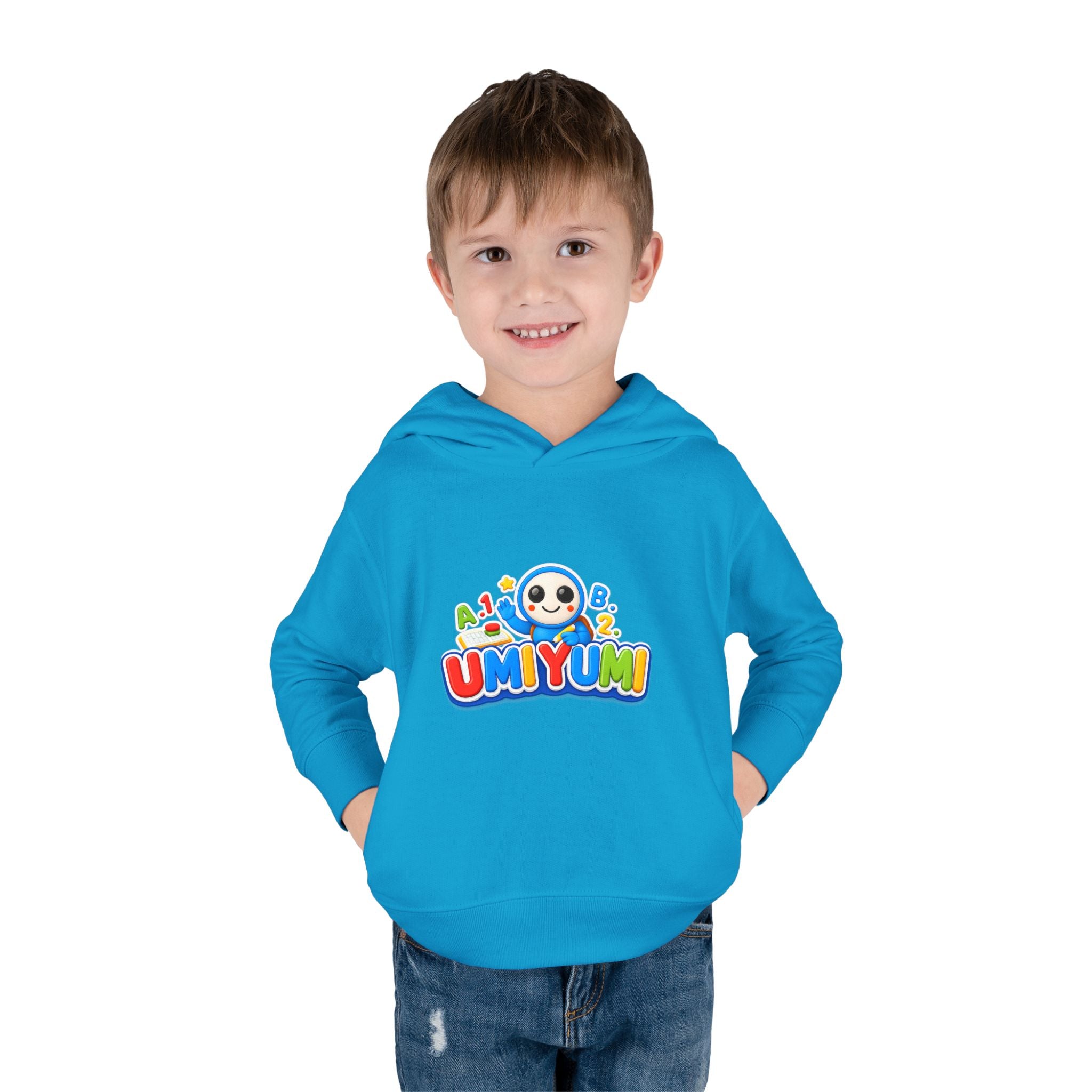 Toddler Hoodie - Colorful 'UMIYUMI' Panda Logo Pullover