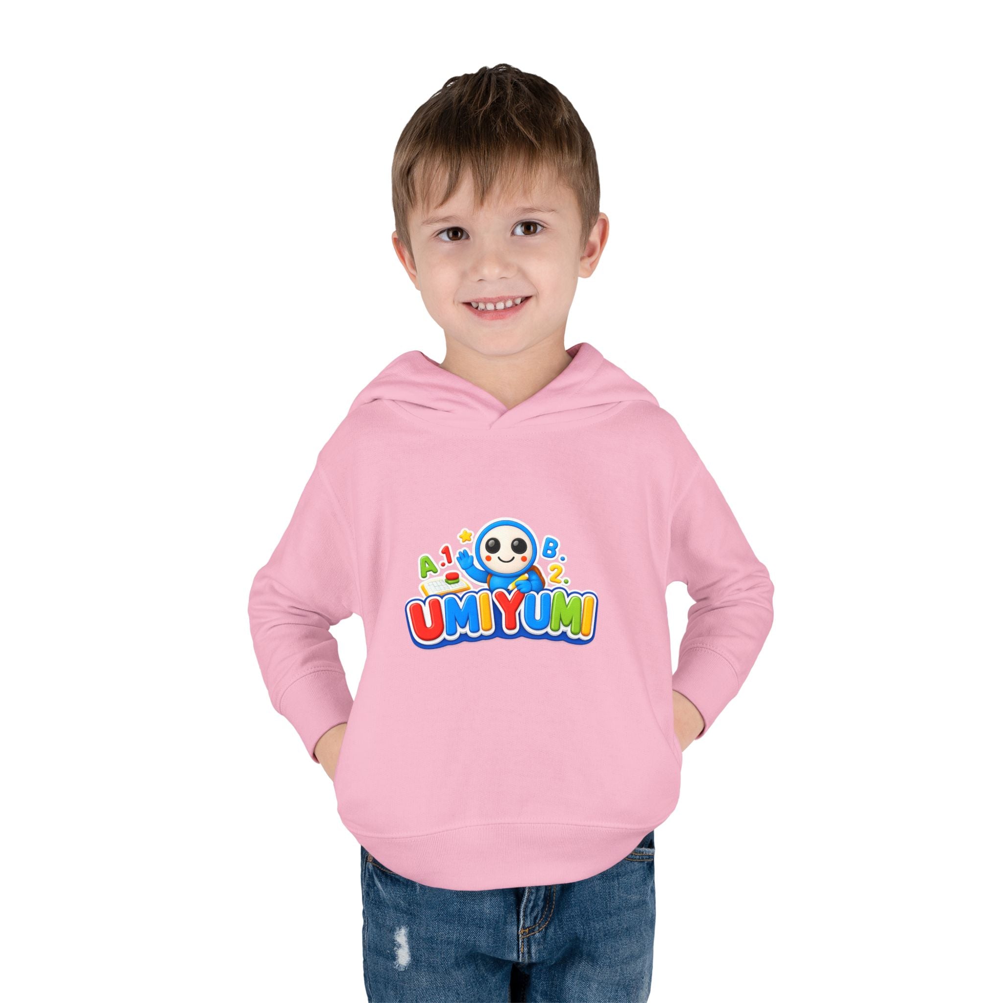 Toddler Hoodie - Colorful 'UMIYUMI' Panda Logo Pullover